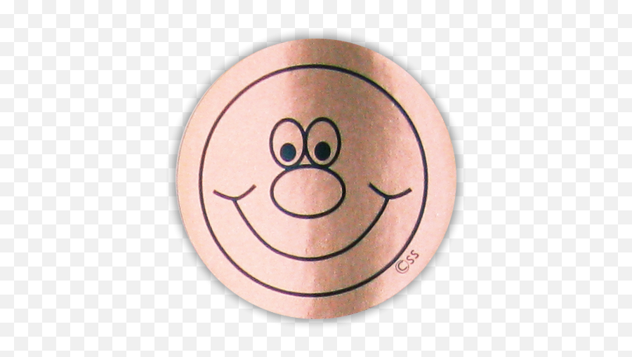 Sticker Smiley Face - Bronze Metallic Foil Atd Quart Monde Emoji,Emoticon Stickers