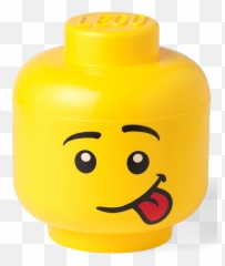 Small Lego Silly Storage Head - Lego Heads Emoji,Ø= Emoticon