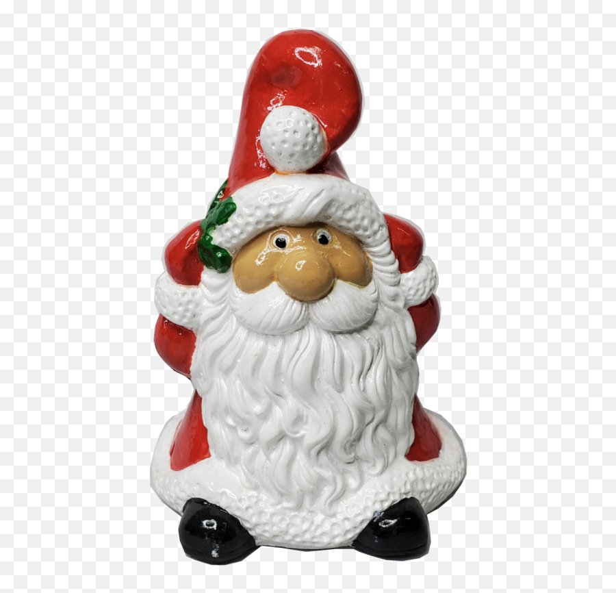 Santa Gnome Statue - Santa Claus Emoji,Lawn Gnome Emoticon