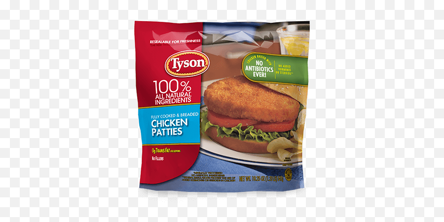 Fully Cooked Breaded Chicken Patties - Tyson Chicken Patty Calories Emoji,Wendy's Spicy Sandwich Emoji
