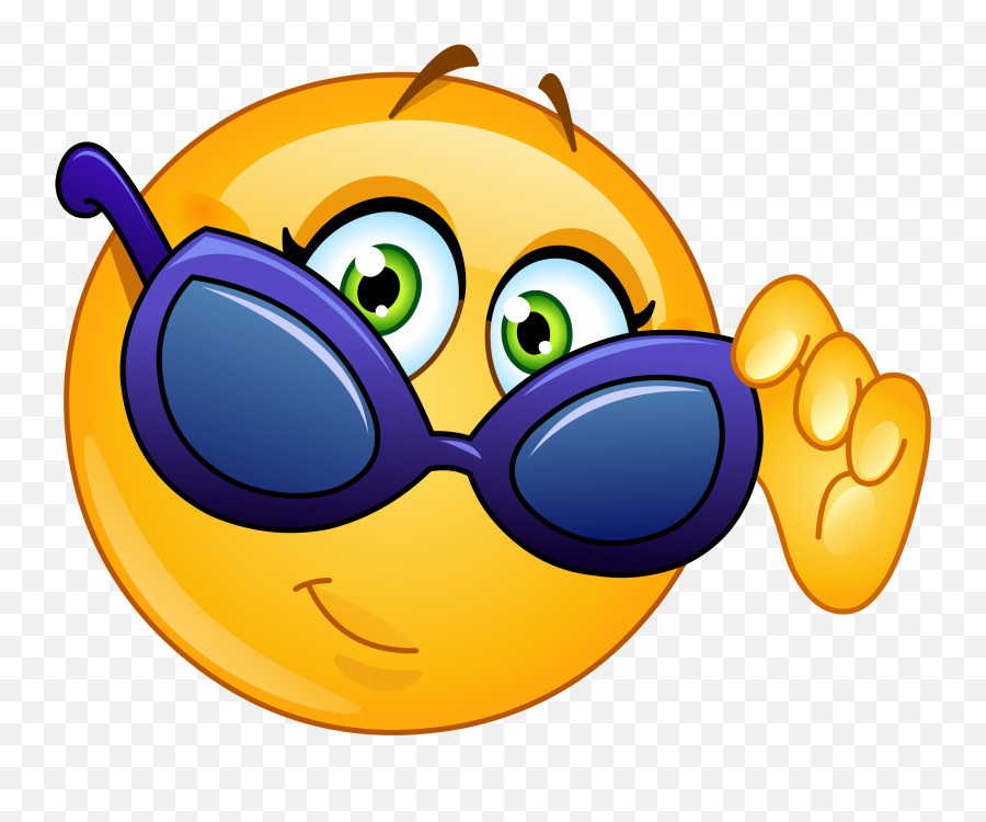Sunglasses Emoji Decal - Funny Smiley Sunglasses,Sunglasses Emoji Images
