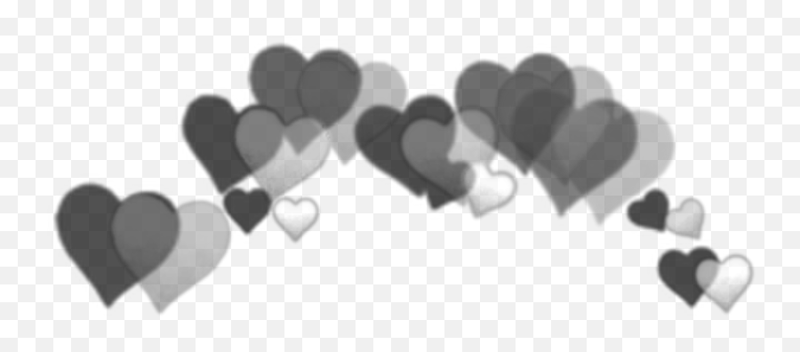 Black Gray Emoji Heart Sticker - Language,Gray Heart Emoji