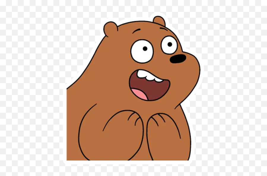 Bear Stickers For Whatsapp - We Bare Bears Ice Grizzly Emoji,Grizzly Bear Emoji Android