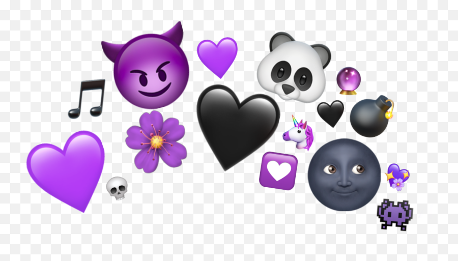 Filter Emoji Purple Black Ios Sticker By Chibisushi5 - Girly,Ios Store Png Emojis