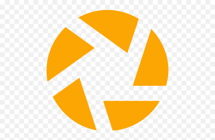 Orange Aperture Icon - Aperture Logo Orange Transparent Emoji,Aperture Science Emoticon