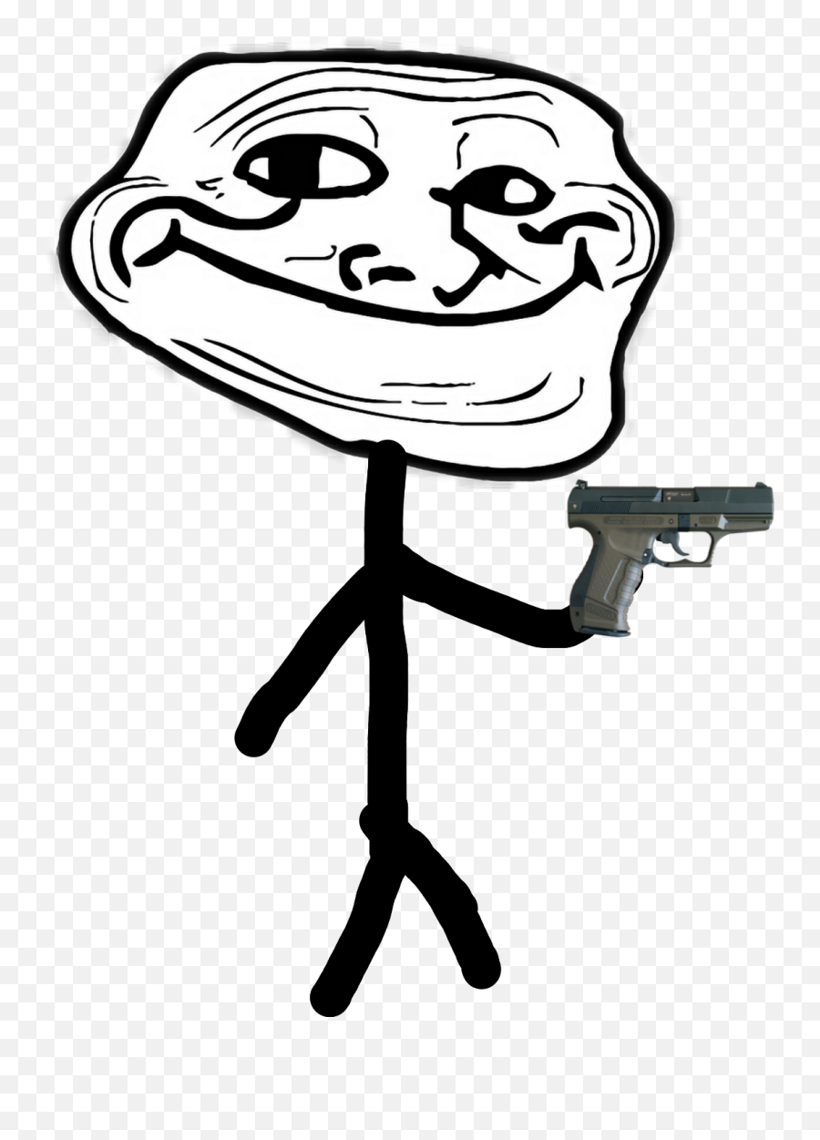 Trollge Troll Troll Face Sticker By Storm The Tornado - Small Troll Face Emoji,Emoji Gun Face
