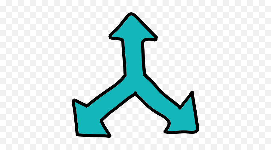 Arrow Up Left Right Icon In Doodle Style - Up Left Right Arrow Png Emoji,Arrow Up Face Emoji
