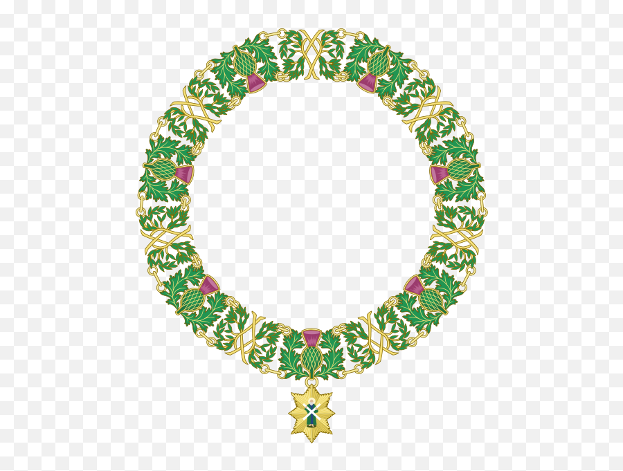 Fileorder Of The Thistle In Heraldrysvg Scotland - Order Of The Thistle Heraldry Emoji,British Flag And Queen Emoji