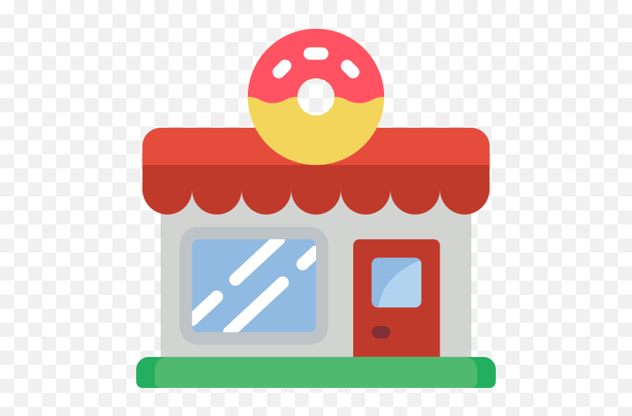 Donut Shop - Free Buildings Icons Emoji,Emoticon For A Donut