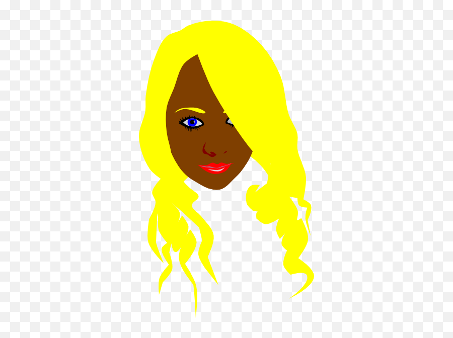 Blonde With Blue Eyes Clip Art - Clip Art 348x591 Png Emoji,Blue Eyeball. Emoji