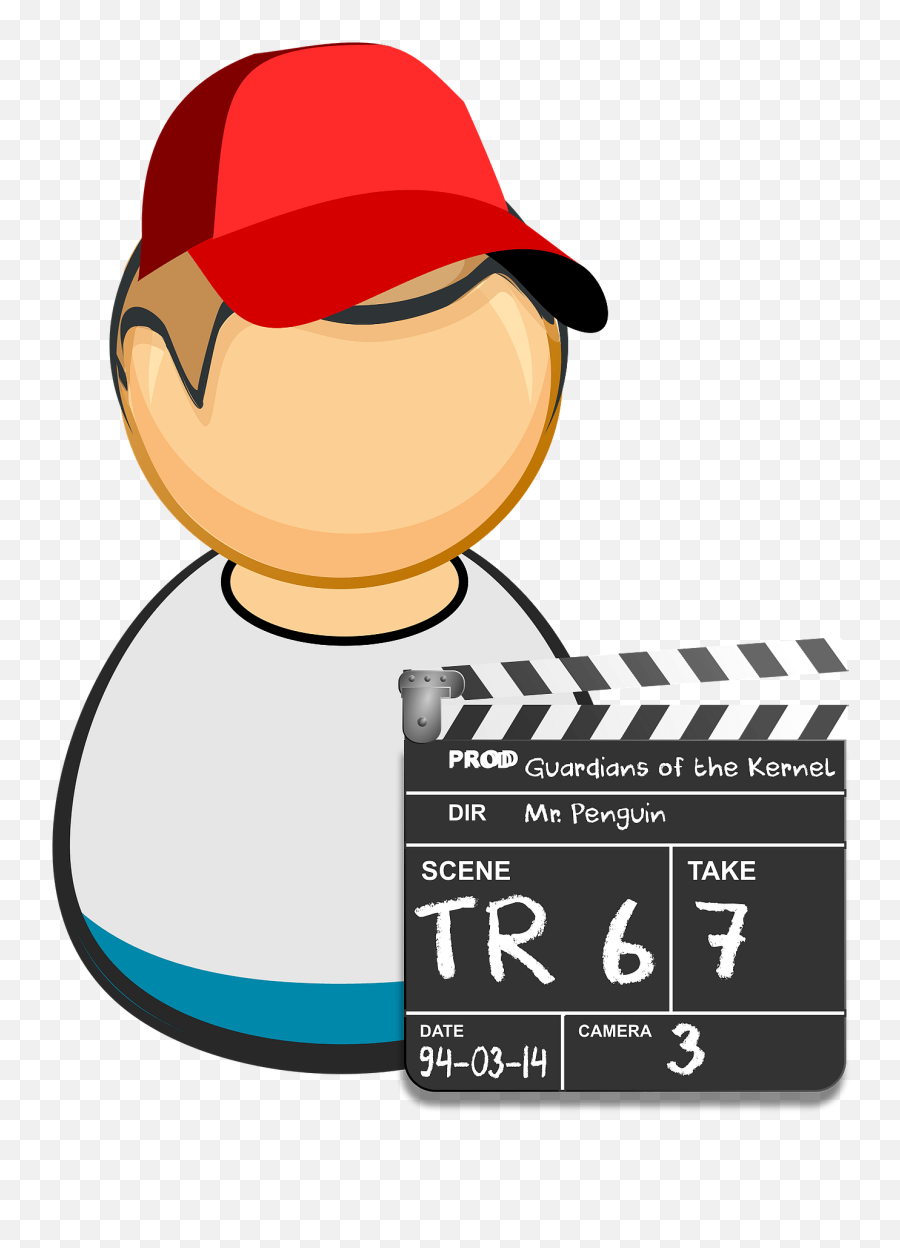 Clapperboard Guy Clipart - Clip Art Emoji,Clapperboard Emoji