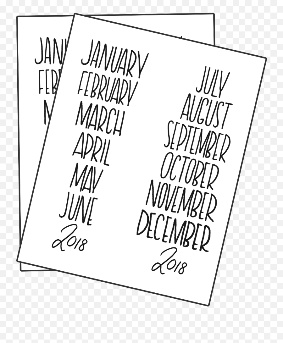 New Free Bullet Journal Monthly Header - Bullet Journal Months Lettering Emoji,Emotion Tracker Bullet Journal