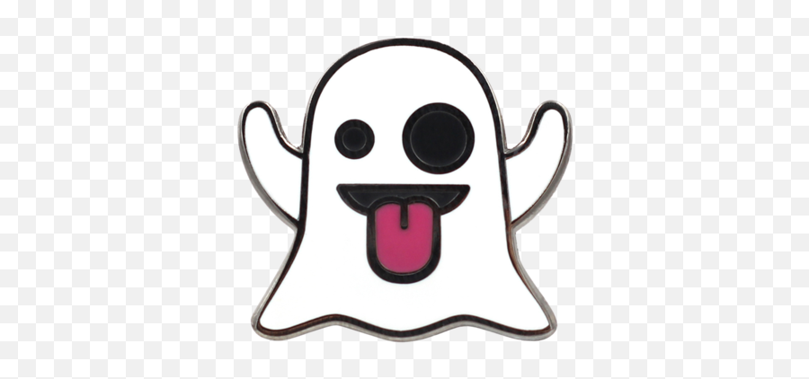 Ghost Emoji Pin - Happy,Gohst Emoji
