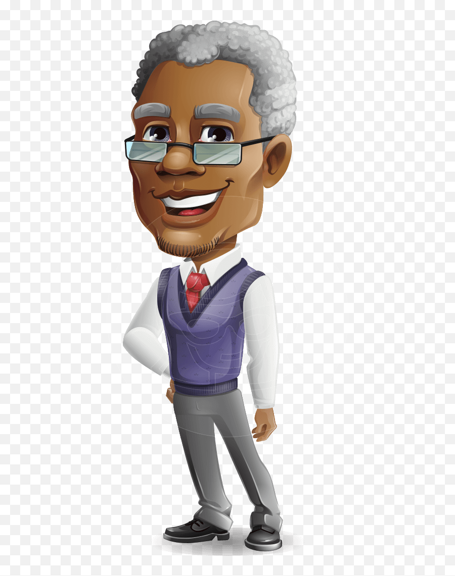 Elderly African American Man Cartoon - African American Man Cartoon Emoji,Character Design Emotions