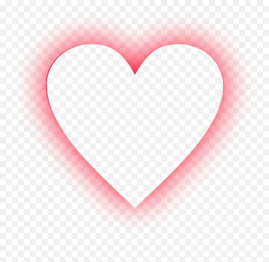Red Heart Border Love Neon Sticker By U200eu200eu200eu200e - Girly Emoji,Heart Emoji Border