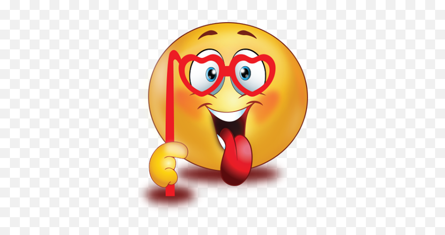 Red Heart Crazy Glasses Emoji - Happy,Sunglasses Ascii Emoticon