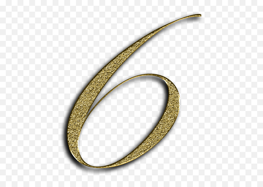 Six Training Number 6 Golden Font Gold - 6 Number Emoji,Gold Sky Emotions