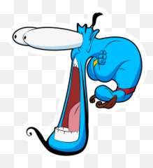 Aladdin Shocked Genie Sticker - Sticker Mania Aladdin Genie Sticker Emoji,Hei Showing Emotion