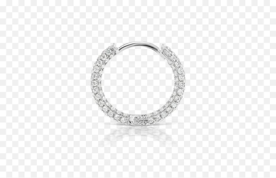 95mm Diamond Five Row Pavé Ring Bottom Hinge Maria Tash - Solid Emoji,Emotion Ring White