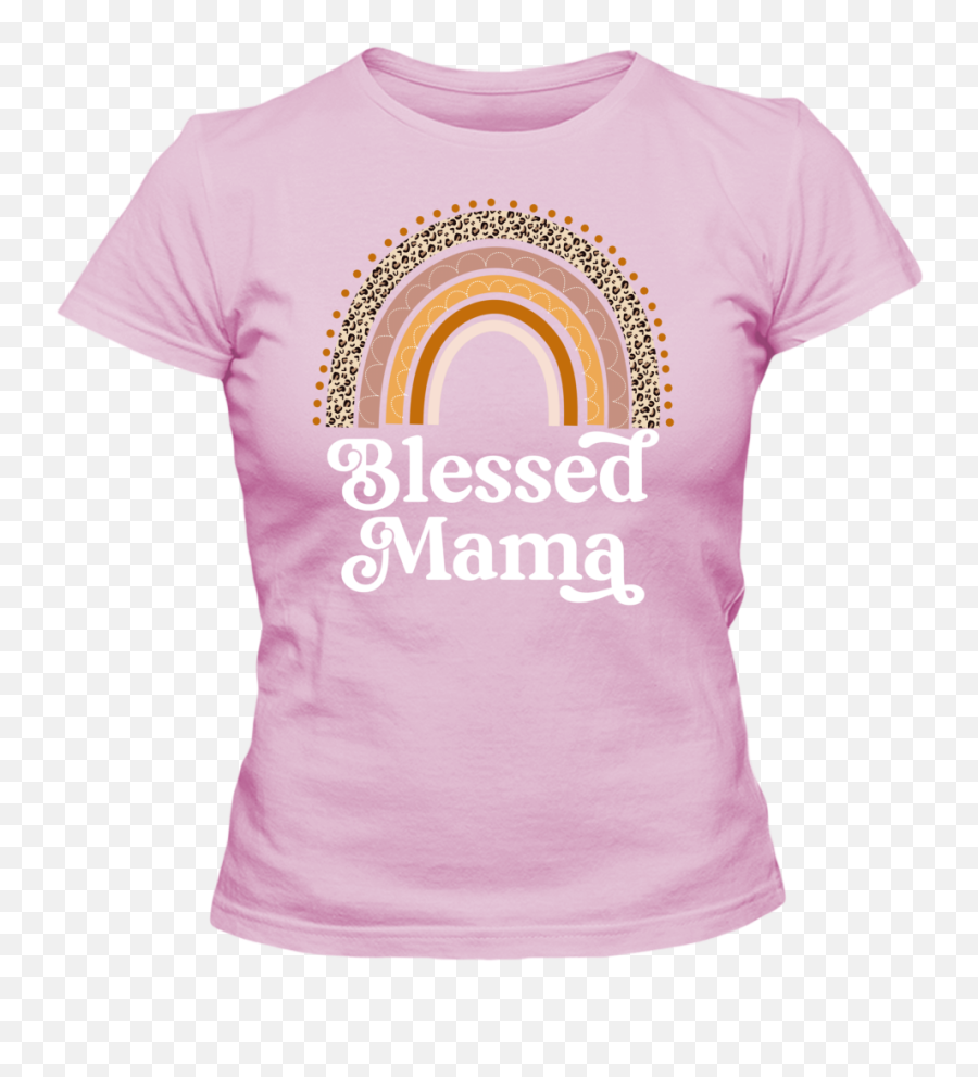 Blessed Mama Leopard Boho Rainbow Mom Life Mommy Mom Gift T - Shirt Adult Ladies Classic Tees Emoji,Elen Degeneres Emojis Chip On Your Shoulder