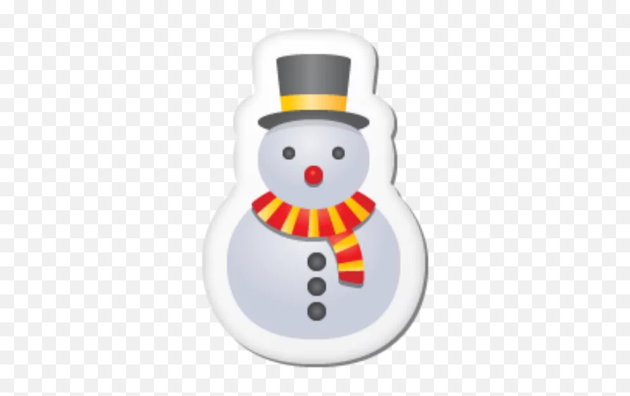 Telegram Sticker 4 From Collection Emoji Christmas - Cartoon Christmas Sticker Png,Christmas Hat Emoji