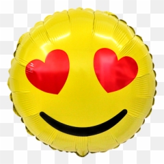 Emoji Liebe Ballon - Punctured Disk,Ballon Emoticon
