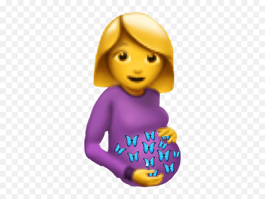 Pregnant Butterfly Emoji Sticker - Pregnant Woman Emoji,Pregnant Emoji