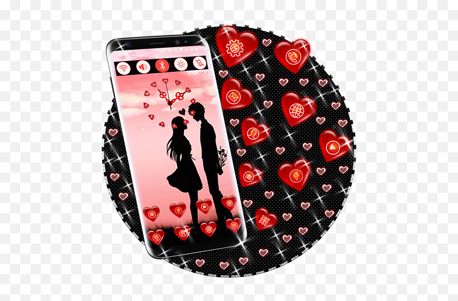 Romantic Couple Launcher U2013 Apps On Google Play - Smartphone Emoji,Emoji Doodle Phone Case