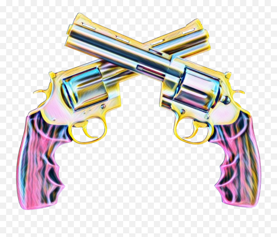 Gun Guns Handgun Colorful Sticker - Weapons Emoji,Guns Emoji