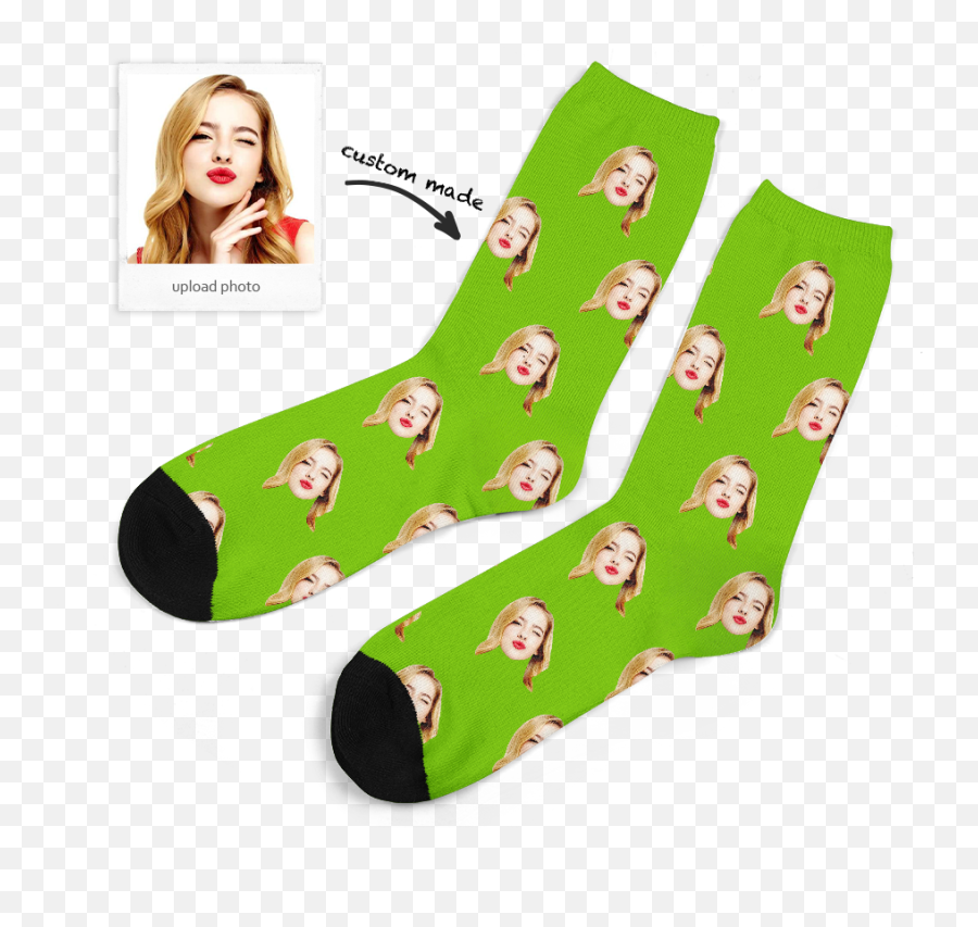 Custom Face Socks Dog Socks Pup Socks - Sock Emoji,Girls Emoji Knee Socks