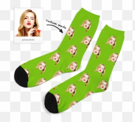 Custom Face Socks Dog Socks Pup Socks - Sock Emoji,Girls Emoji Knee Socks