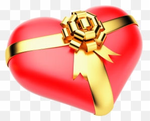Large Red Png Heart With Gold Bow Cliparts Gratuitos - Love Emoji,Emoticon Herido