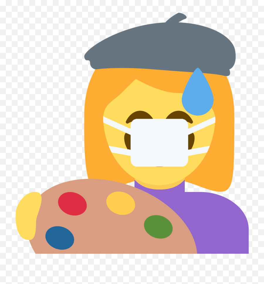 Emoji Face Mashup Bot On Twitter U200d Woman Artist,Sweat Emojis Png