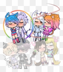 Gaycouple Lesbiancouple Gachife Sticker By Gamingwolfy - Fictional Character Emoji,Emoji Gay Couple