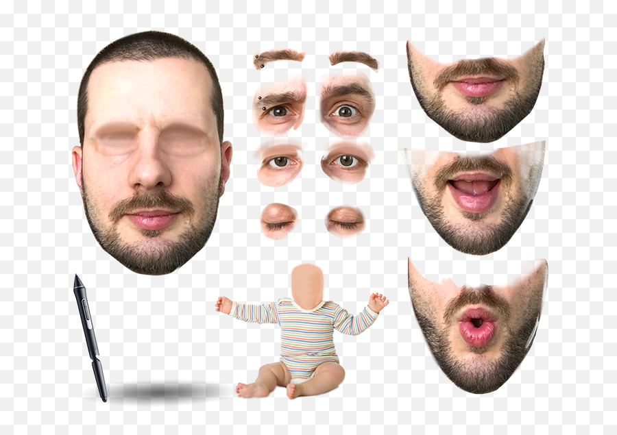 How To Create Adobe Character Animator Puppet In Photoshop Emoji,The Third Set Of Male Facial Emotions