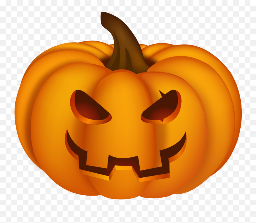 Orange Halloween Pumpkin With Angry Face Drawing - Halloween Png Emoji,Pumpkin Emotions