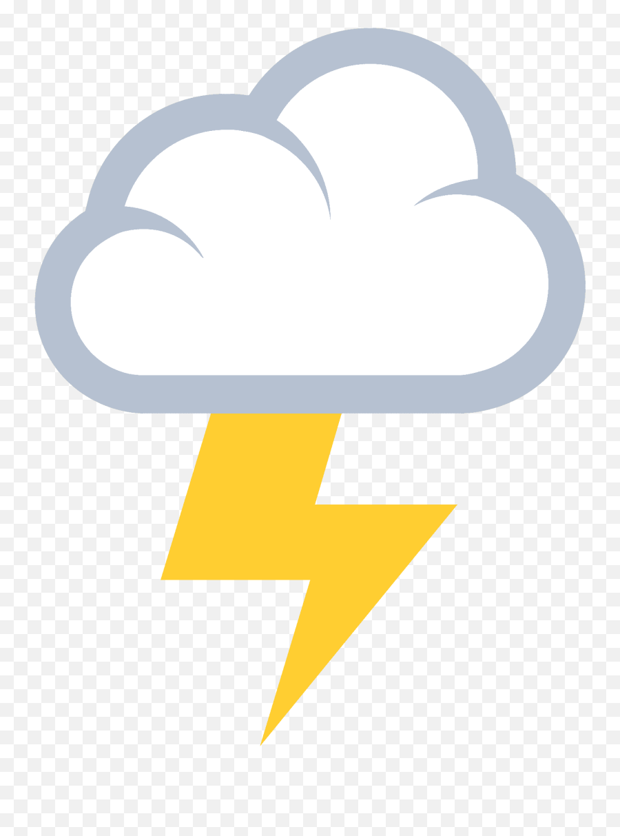 Cloud With Lightning Emoji Clipart - Emoji De Nube Con Rayo,Lightning Emoji