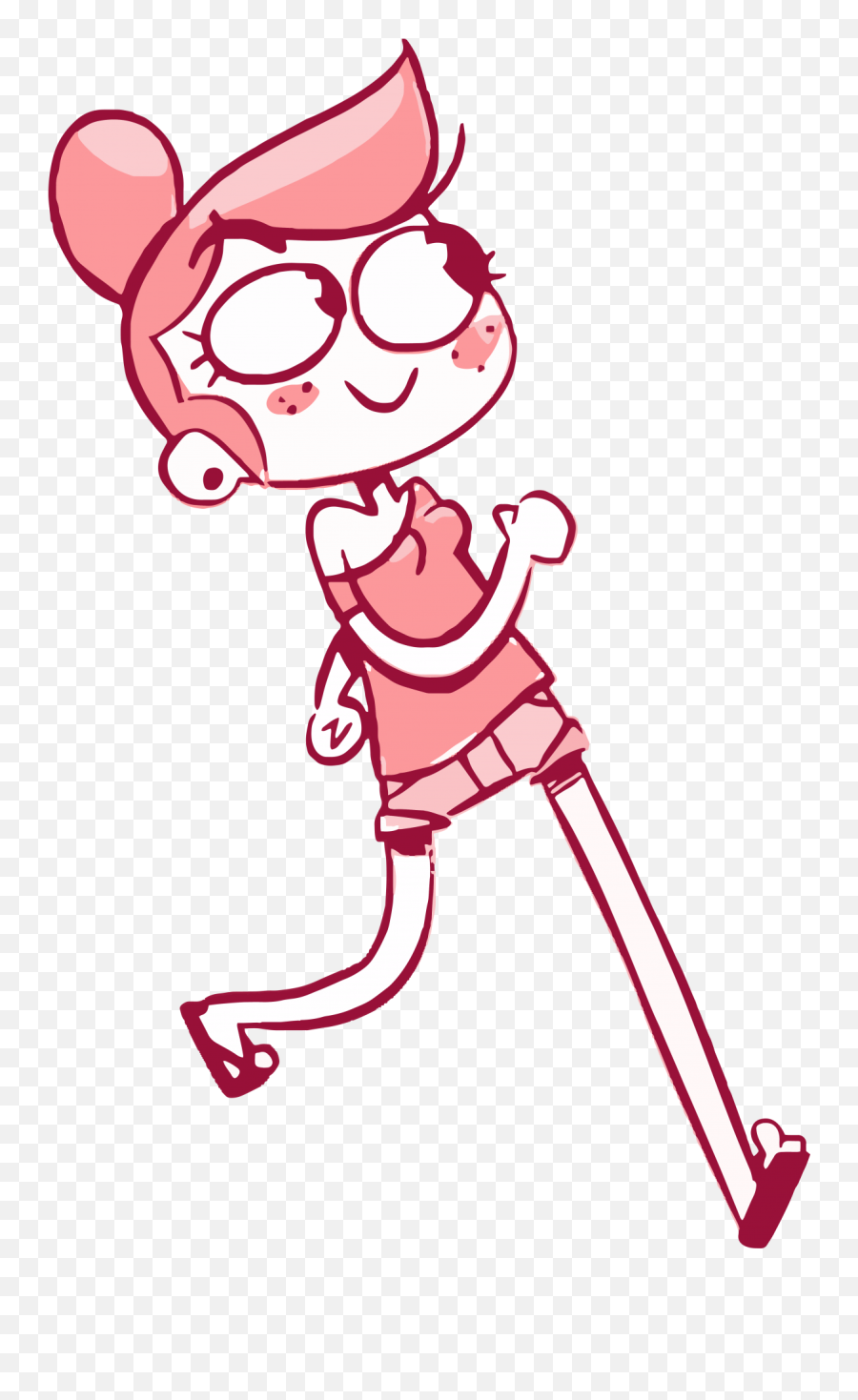 Cartoon Walking Girl Picture Png - Animation Clipart Full Cartoon Girl Is Walking Emoji,Girl Emotion Clipart