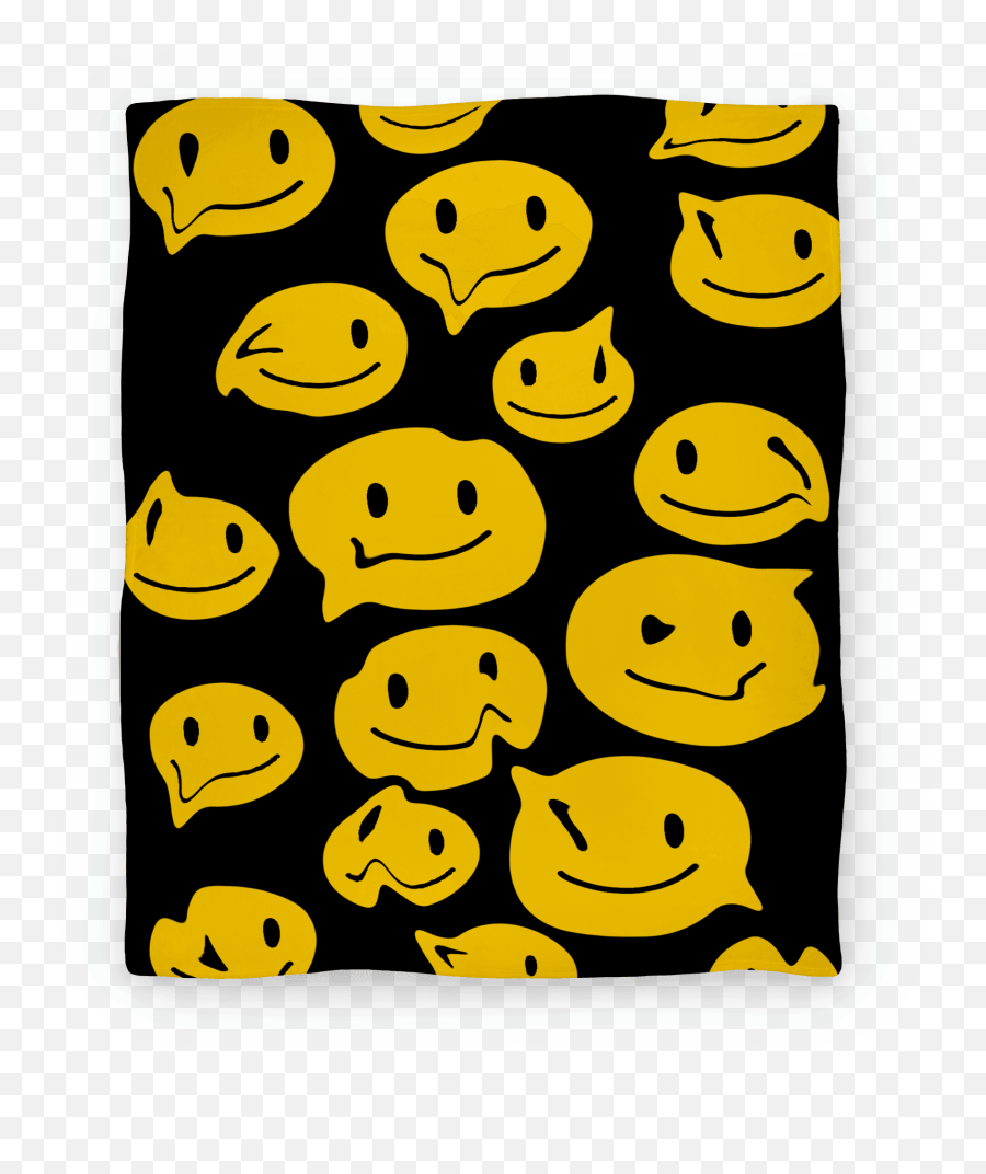 Melting Smiley Faces Blankets Lookhuman - Happy Emoji,Throw Up Emoticon