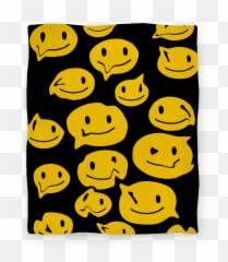 Melting Smiley Faces Blankets Lookhuman - Happy Emoji,Throw Up Emoticon