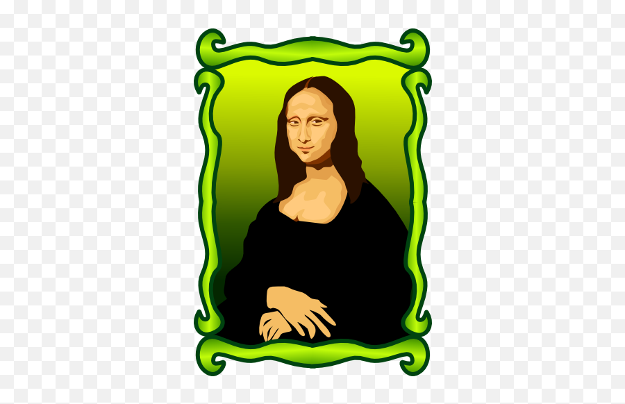 Mona Lisa Art Parody Famous Artwork - Mona Lisa Cartoon Transparent Emoji,Realistic Emotion In The Mona Lisa