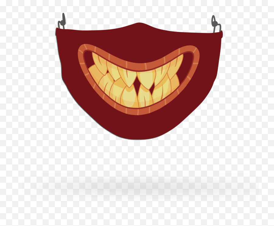 Red Scary Monster Face Covering Print 9 - Fictional Character Emoji,Spongebob Lauph Emoji