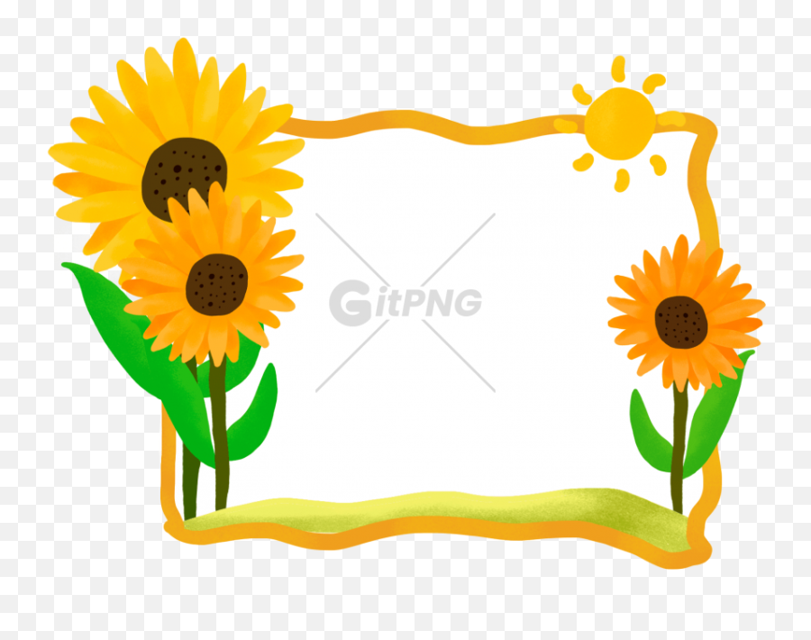 Tags - Leaf Gitpng Free Stock Photos Sunflower Border Png Watercolor Emoji,Nigel Thornberry Face Emoticon