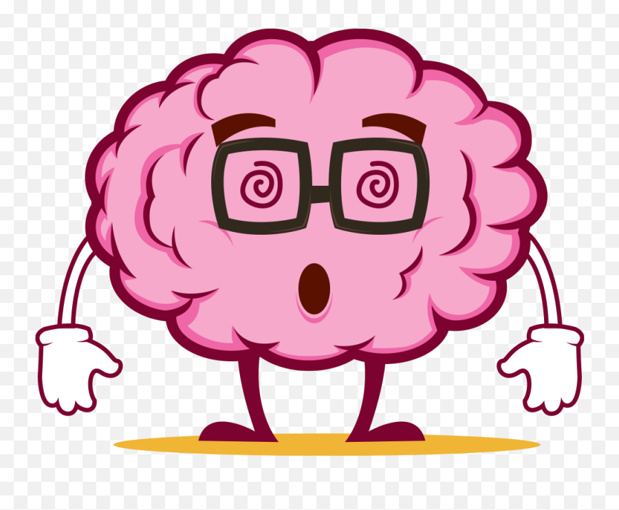 Clipart Brain Emoji Clipart Brain Emoji Transparent Free - Brain Cartoon Png,Nervous Emoji