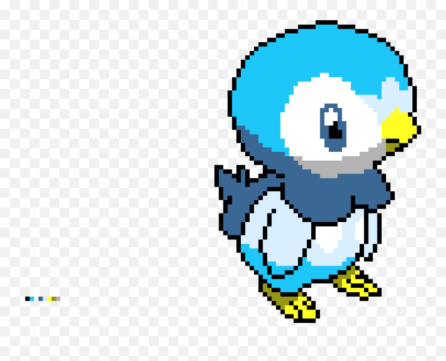 Pixel Art Gallery - Piplup 8 Bit Png Emoji,Piplup Emojis