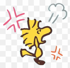 Snoopy Comics - Pajarito De Snoopy Enojado Emoji,Woodstock Peanuts Emojis