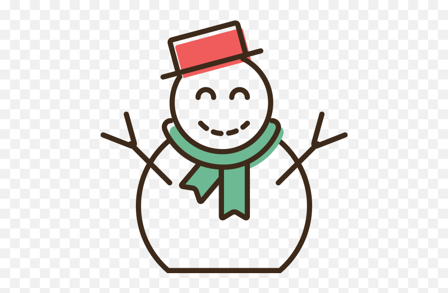 Icon Of Christmas Outline Icons - Muñeco De Nieve Icono Emoji,Snowman Emoticons For Facebook