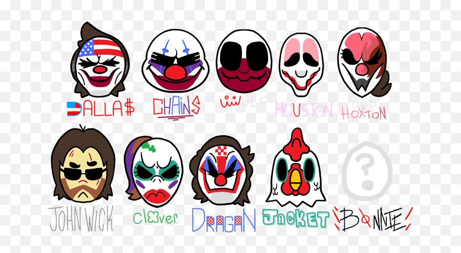 The Infamous Payday Syndicate - Payday 2 Houston Meme Emoji,Steam Emoticon Art Wolf