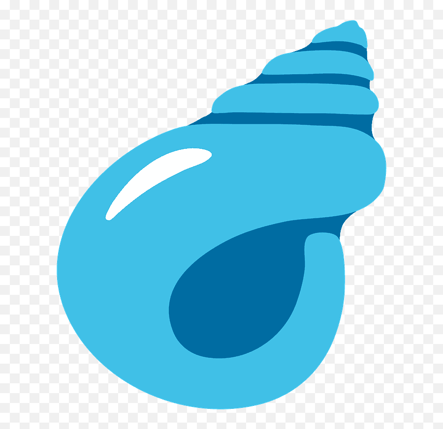 Spiral Shell Emoji Clipart - Transparent Blue Shell Clipart,Emoticons Shells