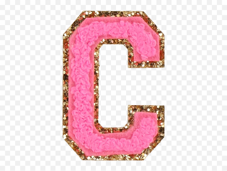 Hibiscus Glitter Varsity Letter Patches Stoney Clover Lane - Stoney Clover Patches Emoji,Emoji Backpacks With The Letter G